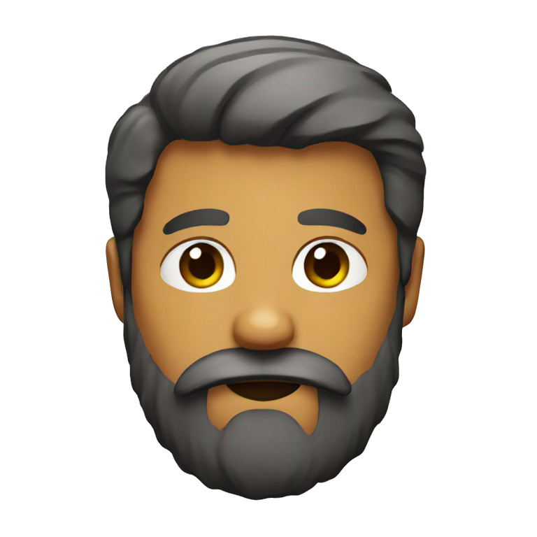 Emoji with a beard emoji