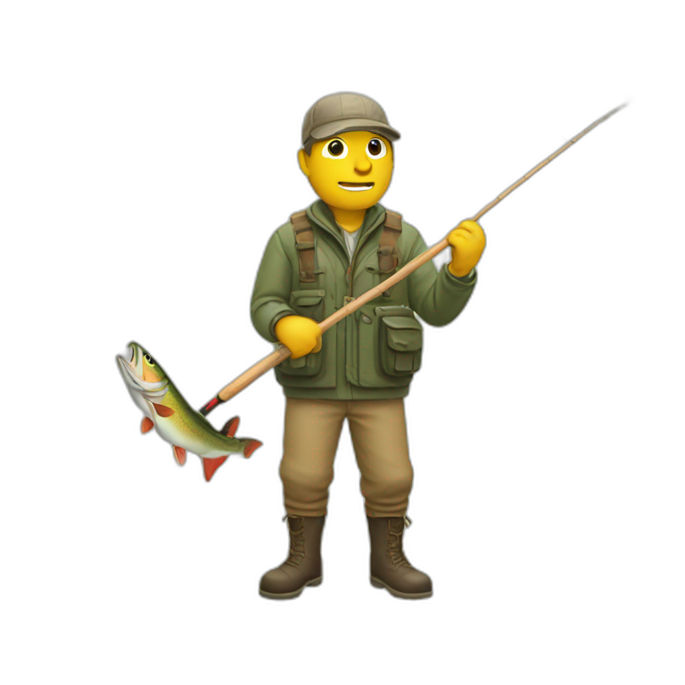 trout fisherman emoji