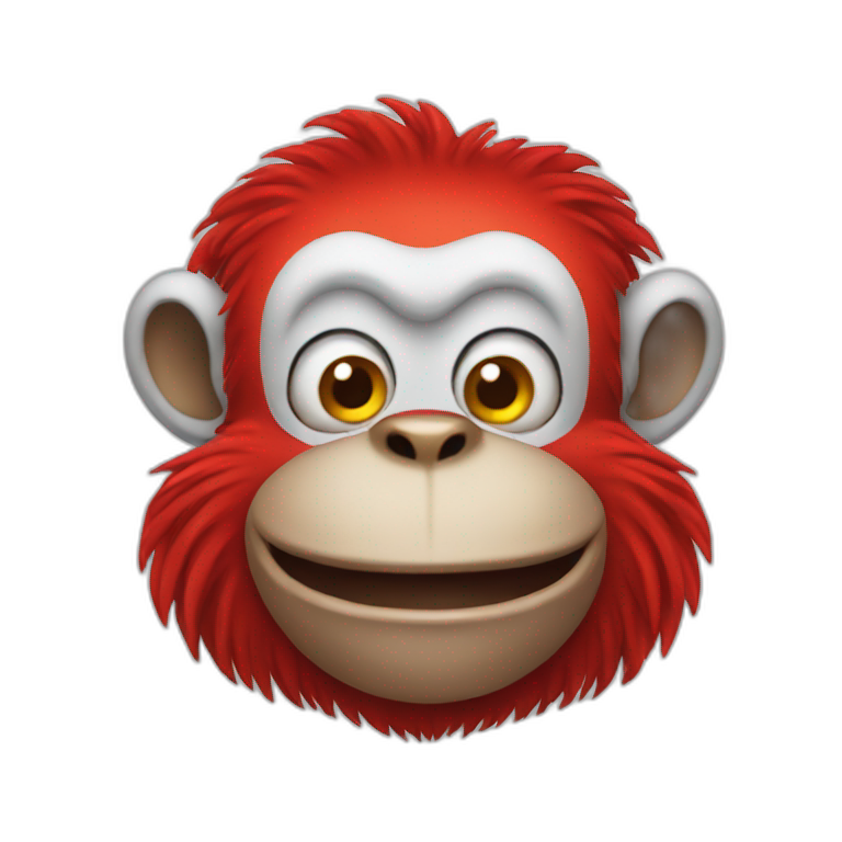 Red Monkey clown  emoji