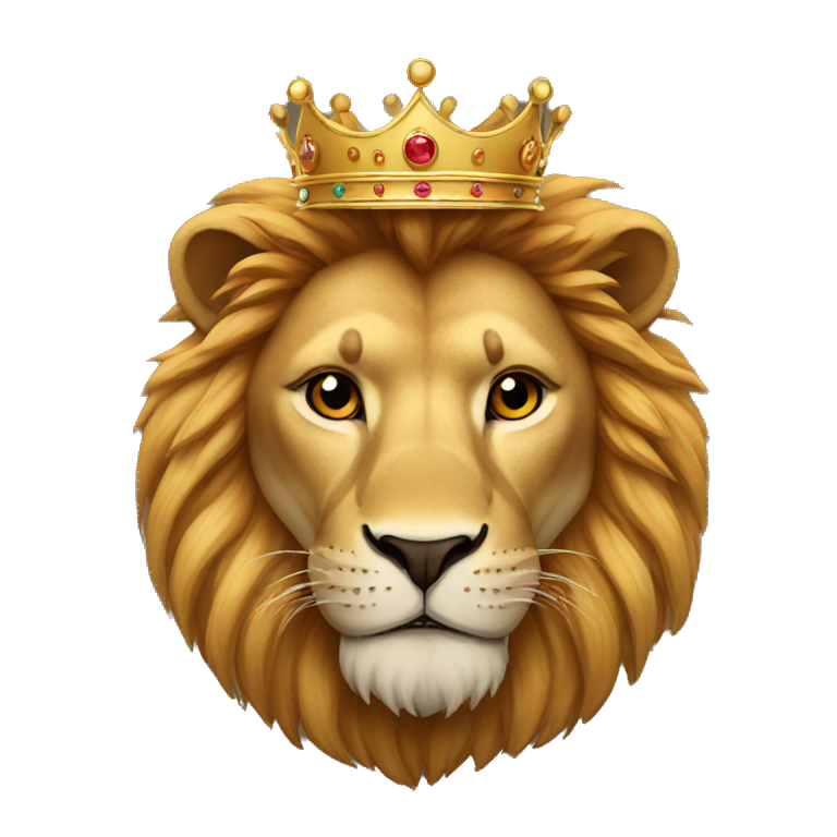 Lion with the crown emoji