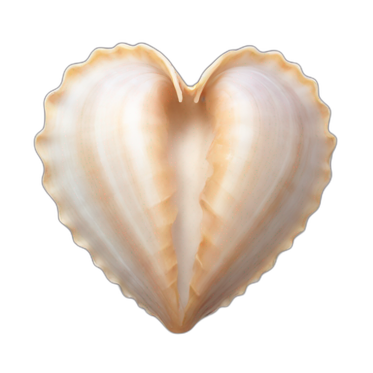 Heart shaped  shell  emoji