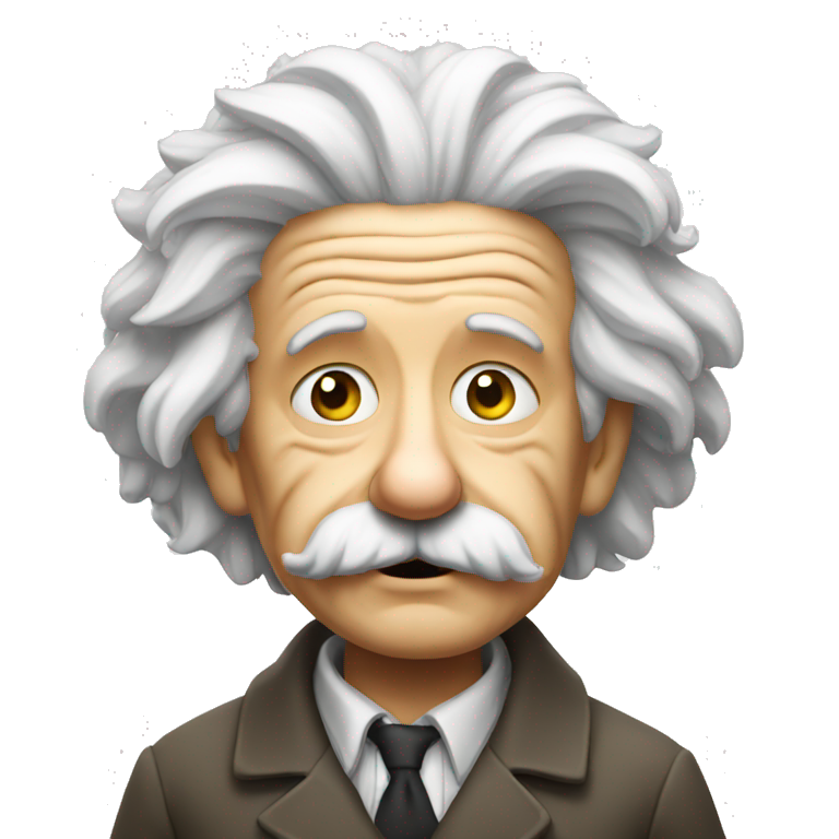 einstein thinking gesture emoji