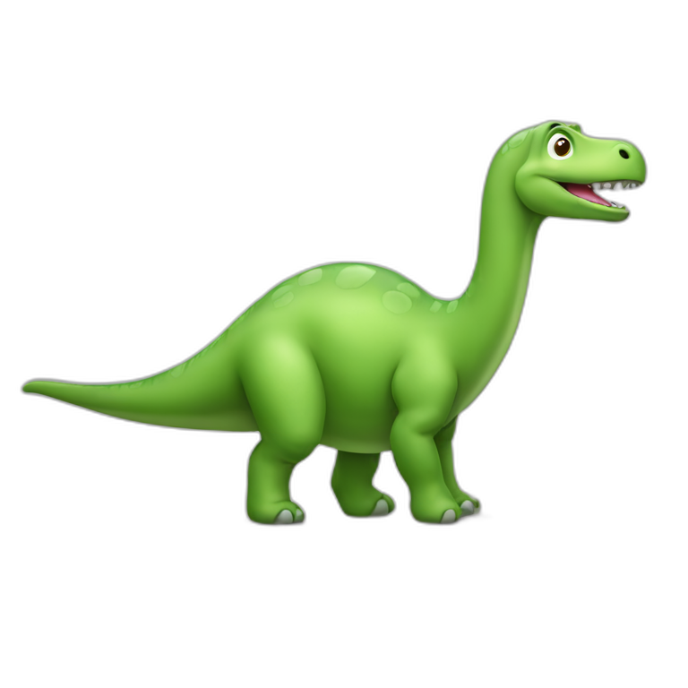 Brontosaurus green cartoon emoji