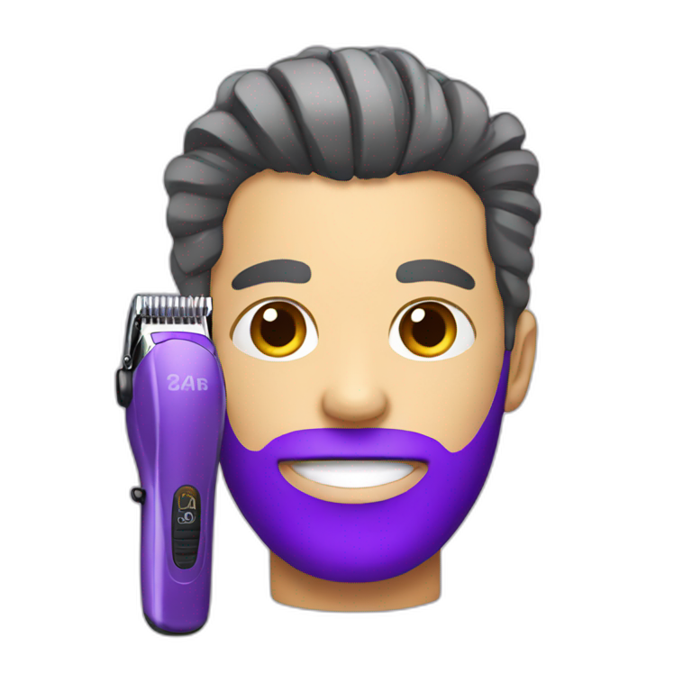 purple hair clipper emoji