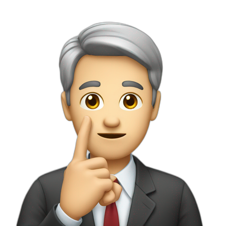 a office person doing pinched fingers italian gesture emoji