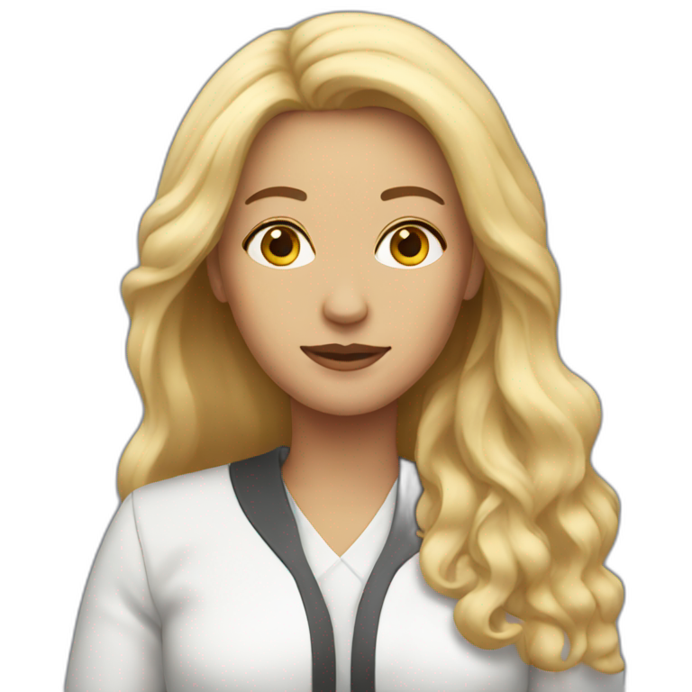 woman psychotherapist light hair emoji