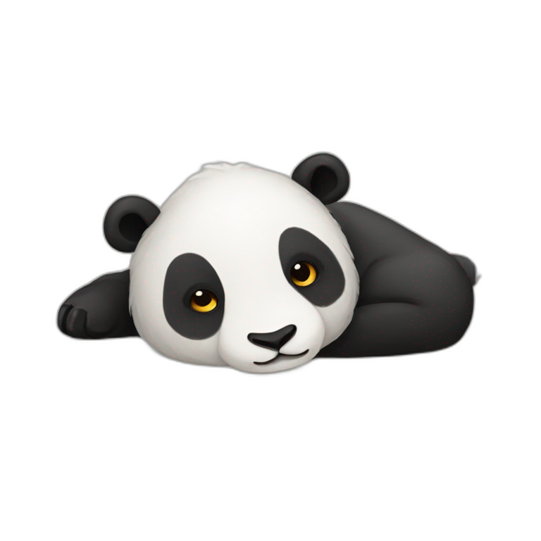 Panda sleep looks like goat emoji