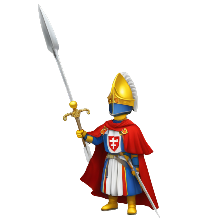 Pontifical Swiss Guard with halberd emoji AI Emoji Generator