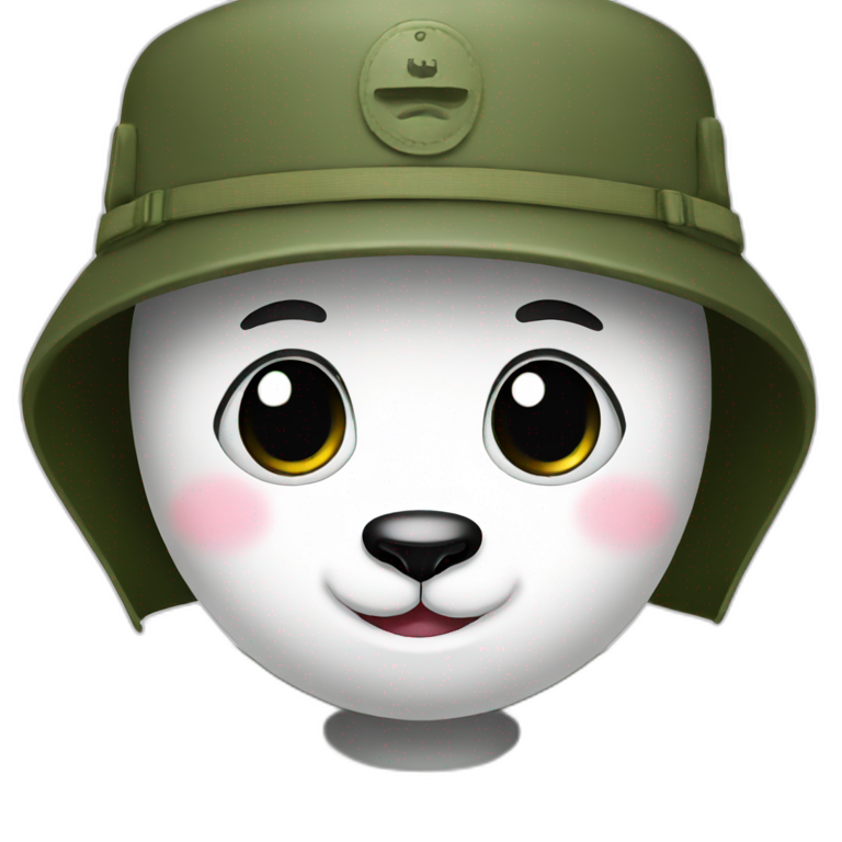 Panda militar emoji