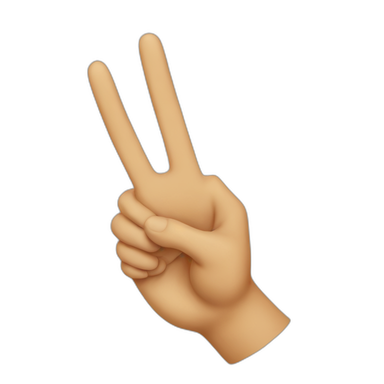 hand in peace sign emoji