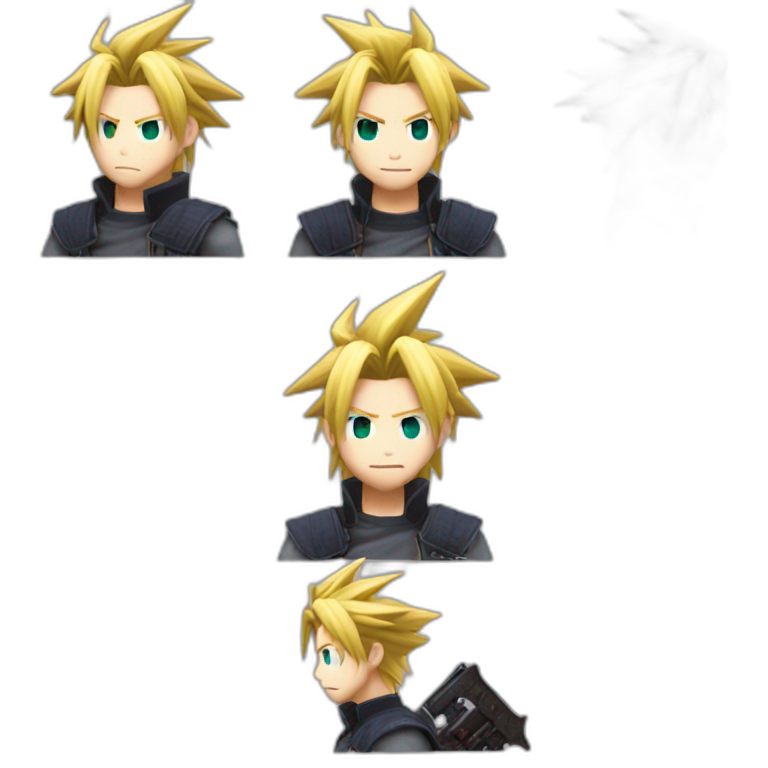 Final fantasy 7 remake cloud strife emoji