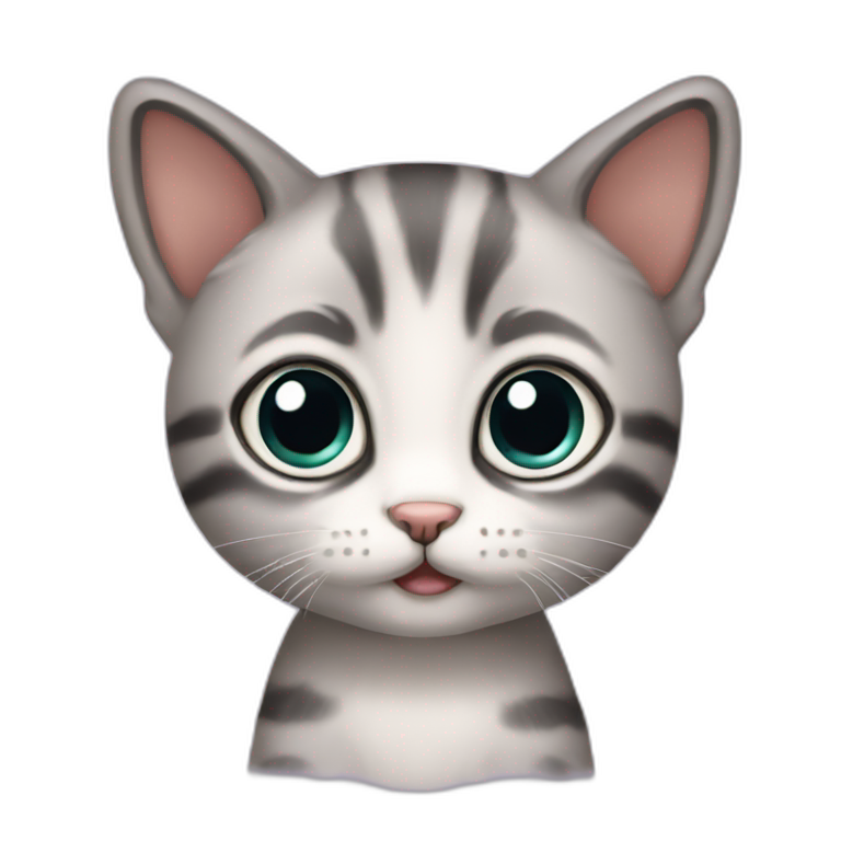Baby cat with big eyes emoji