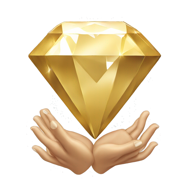 gold diamond hands emoji