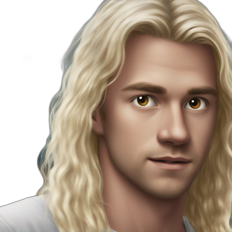 blonde boy in blurry portrait emoji