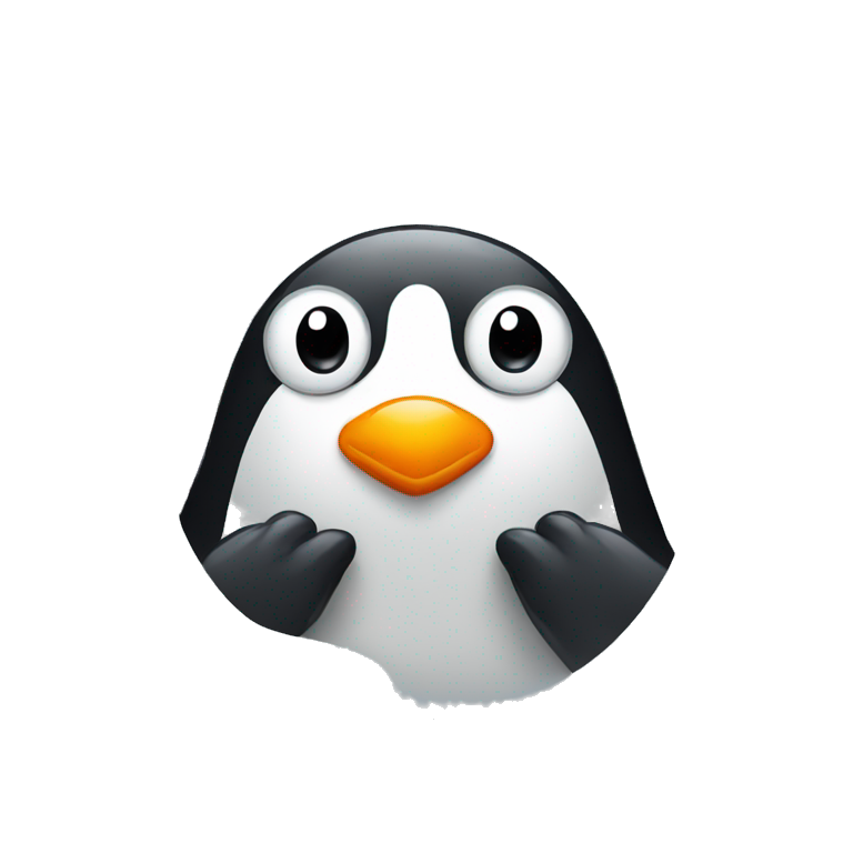 penguin being sneaky emoji