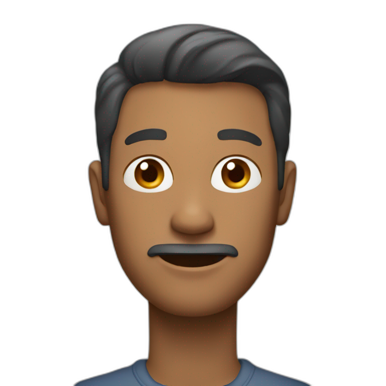 Man with open hand in front of him emoji