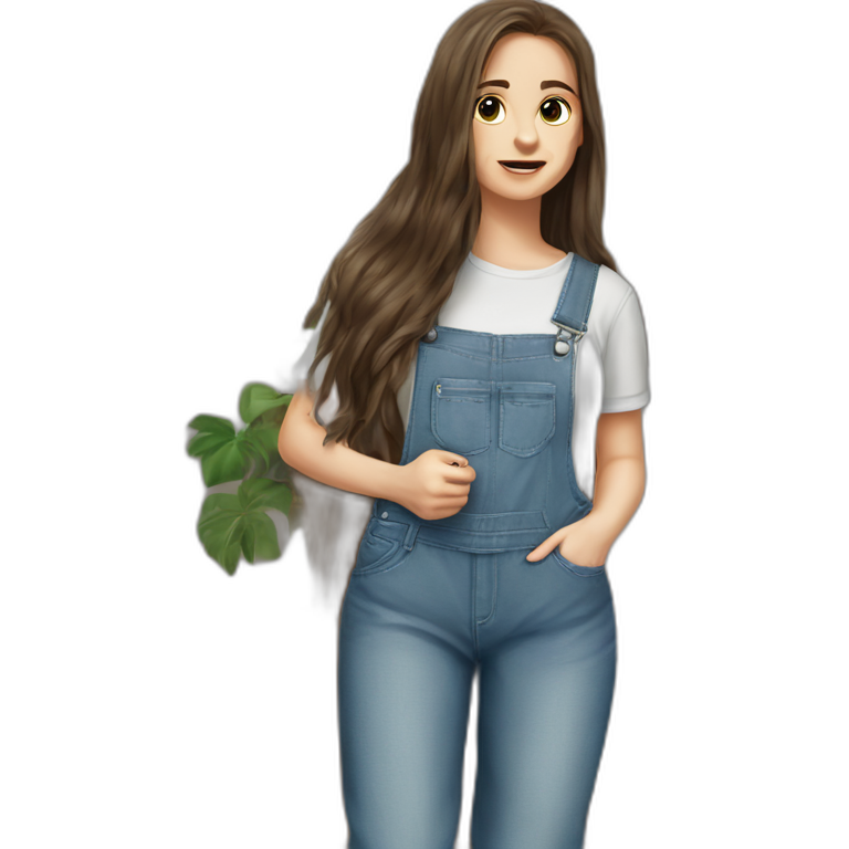 casual girl with brown hair emoji