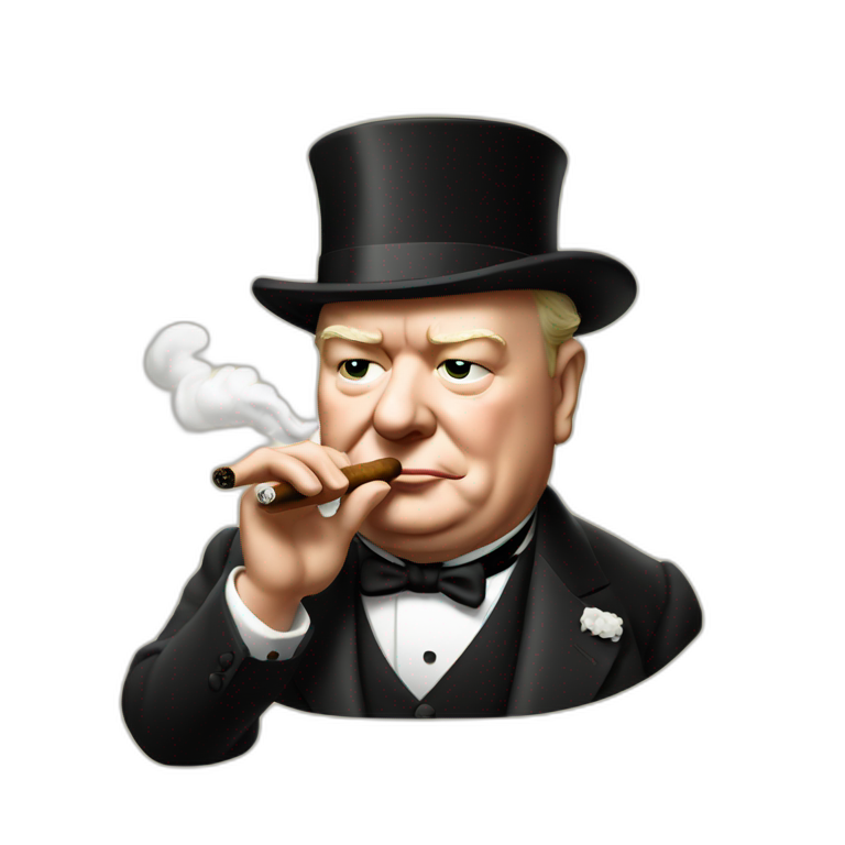 Churchill smoking a cigar emoji
