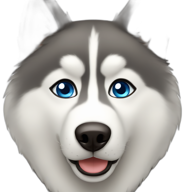 husky with one blue eye and one brown eye emoji