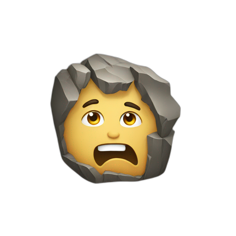 Rock face emoji