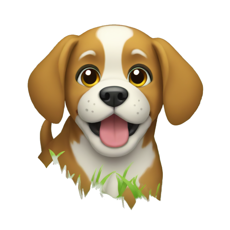 dog in the grass emoji
