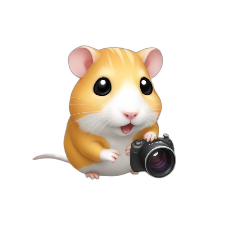 hamster doing live streaming emoji