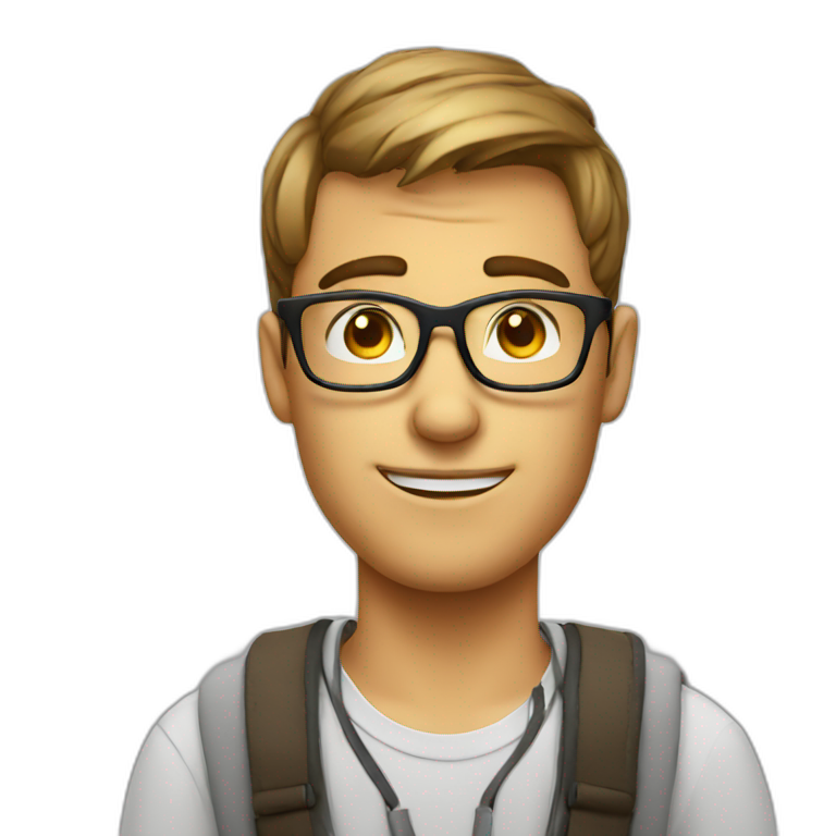 nerd guy with eye glass emoji