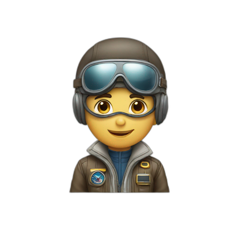 aviator smart boy emoji