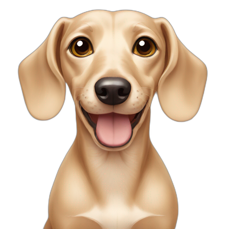 cream dachshund emoji
