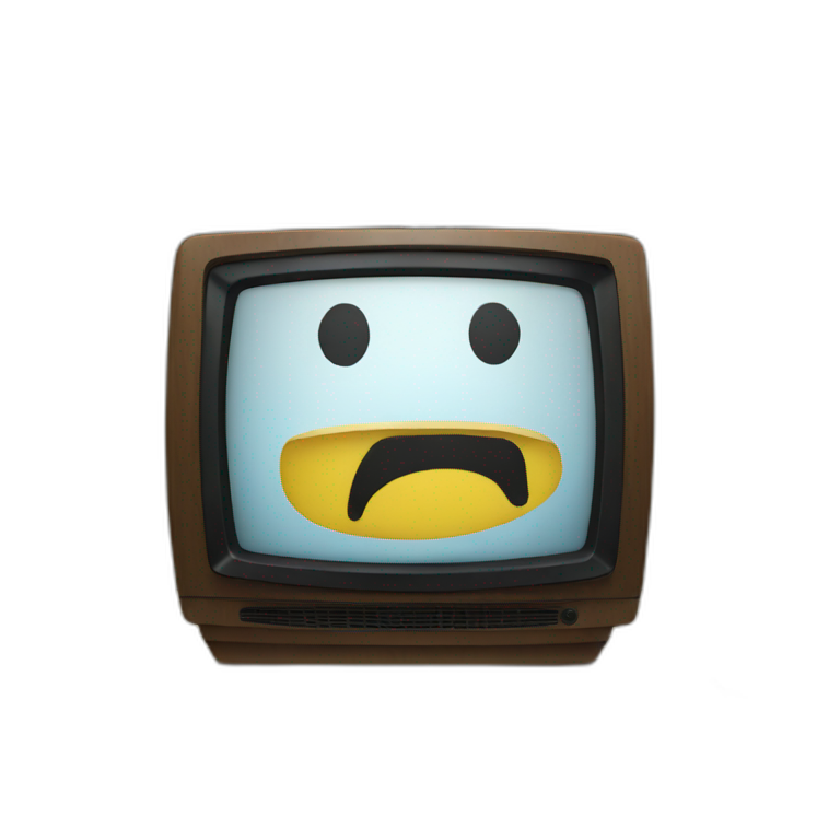 TV on a table emoji