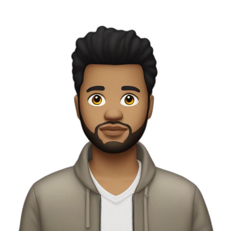 The Weeknd (after hours outfit) (Portrait, front facing, Apple iOS 17 style) emoji