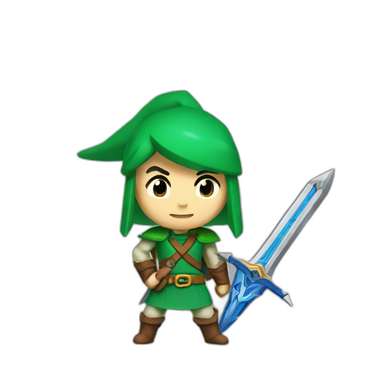 link with two master sword emoji
