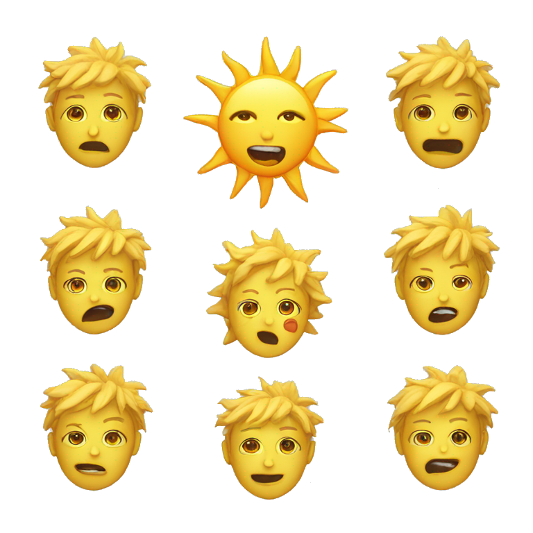 uncanny valley sun face emoji