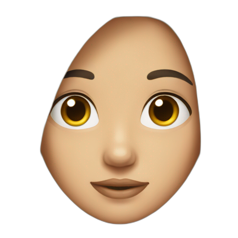 A girl with long black hair emoji