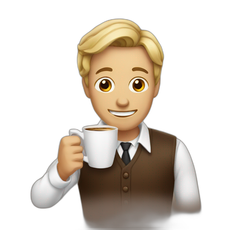 coffee drinking coffee emoji