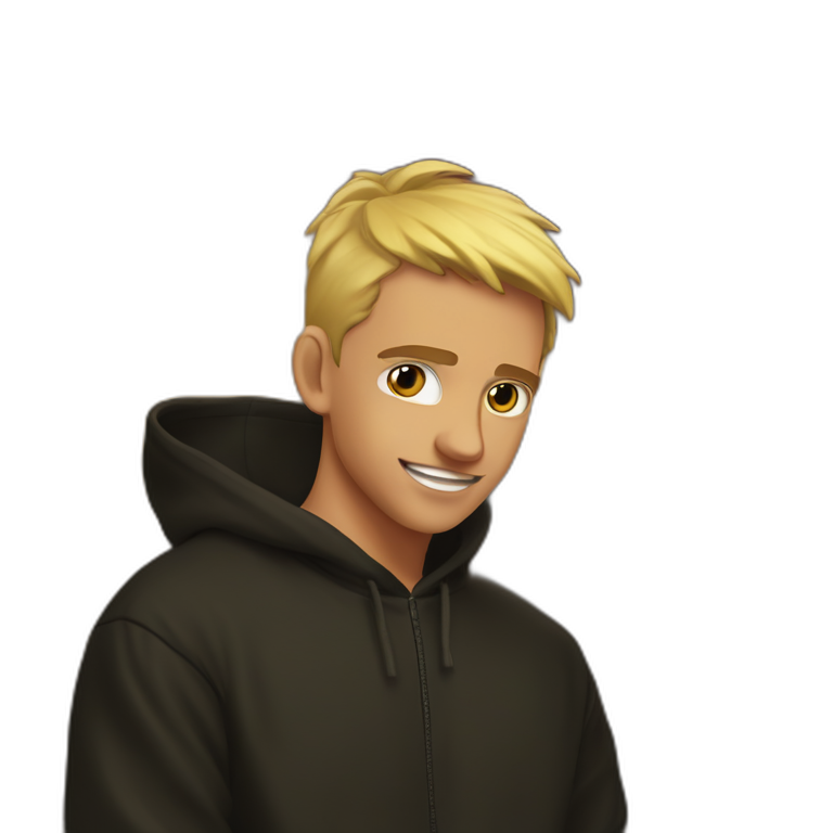 blonde boy with hood emoji