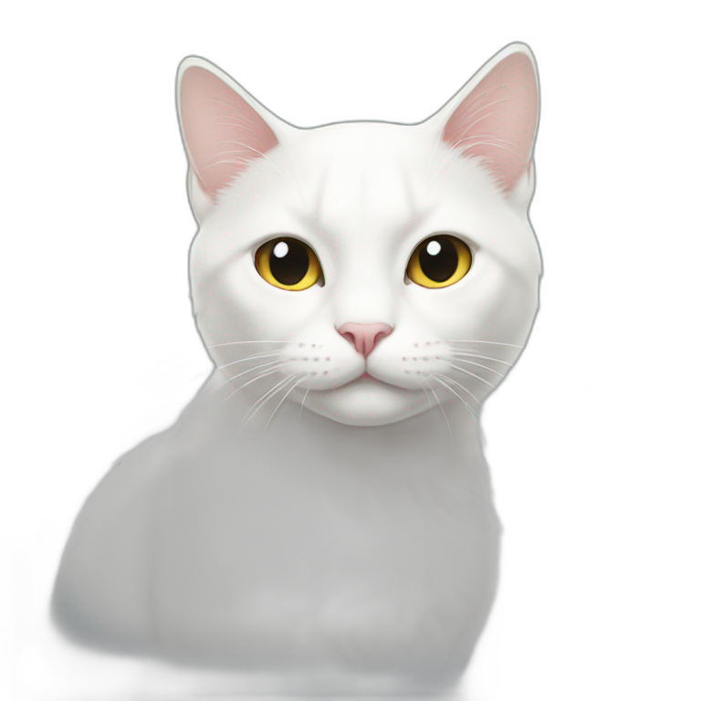 White Cat and Black Cat emoji
