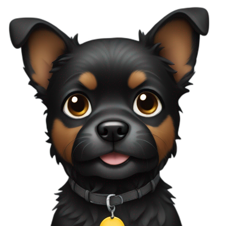 Black small Dog emoji