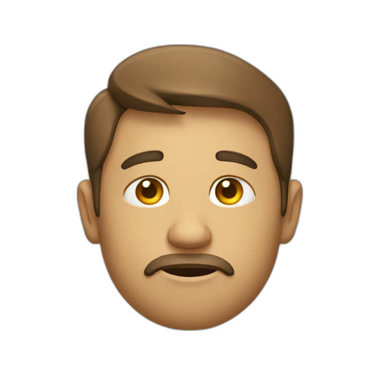 a googler with a tired face emoji