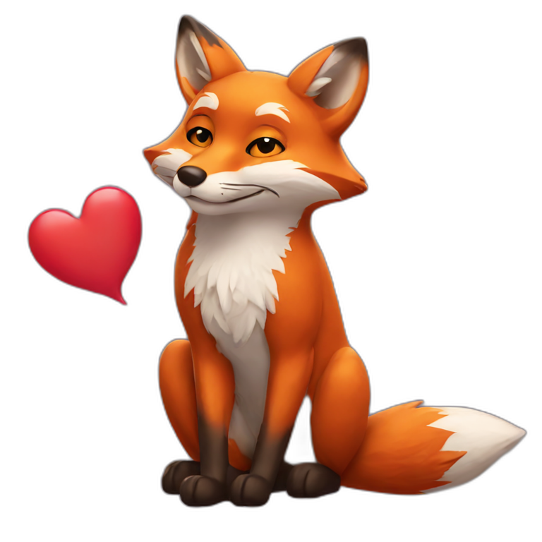 Fox blowing a heart-kiss emoji