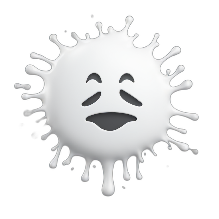 white glue splashed across screen emoji