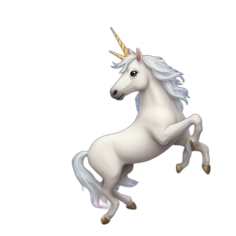 Unicorn dancing in the moon emoji