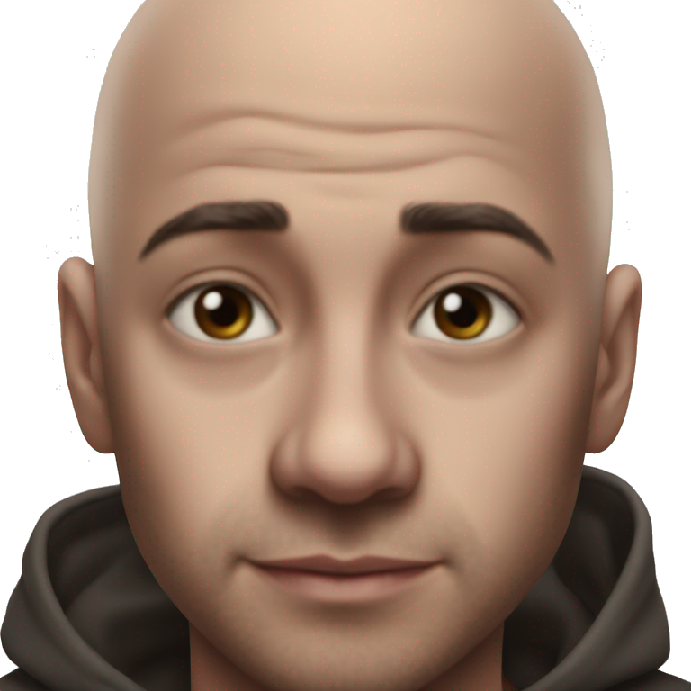 bald boy portrait realistic pose emoji