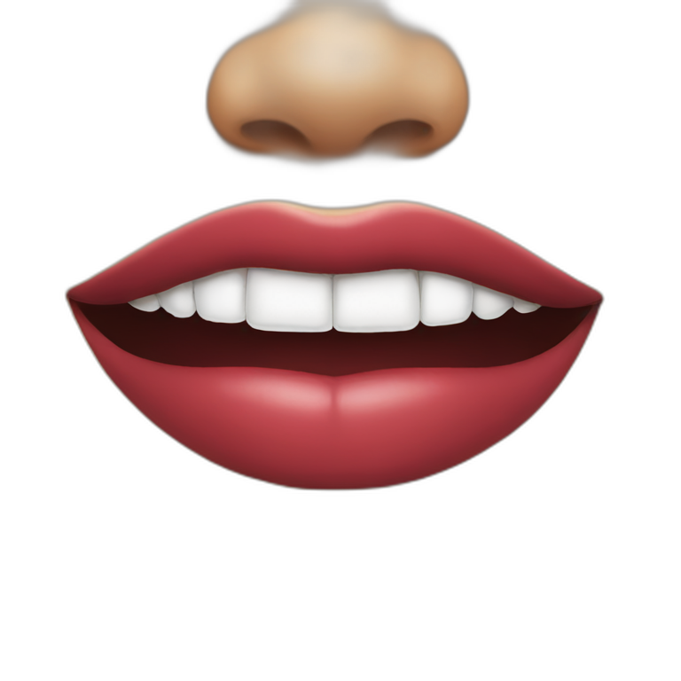 Sexy lip bite emoji