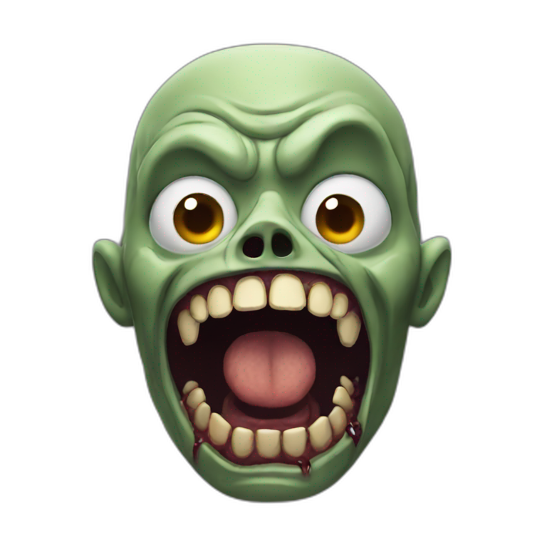 Zombie mouth open emoji