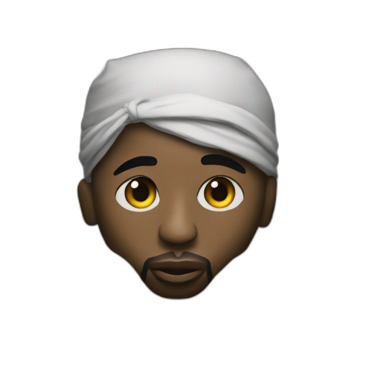 Tupac recording emoji