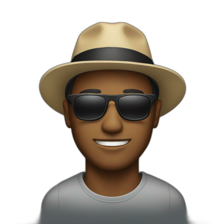 man with hat and sunglasses emoji