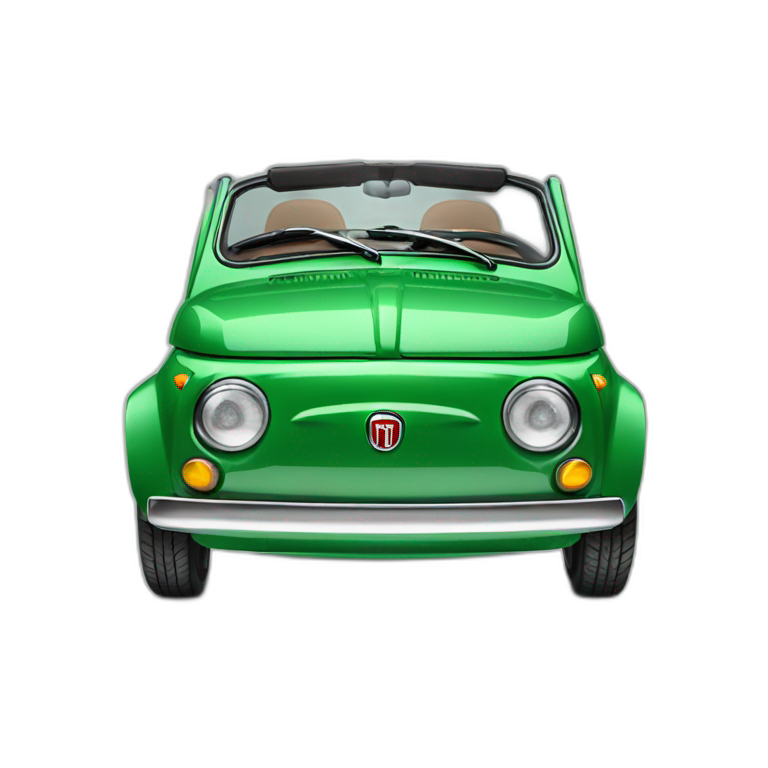 fiat 500 cabrio green emoji