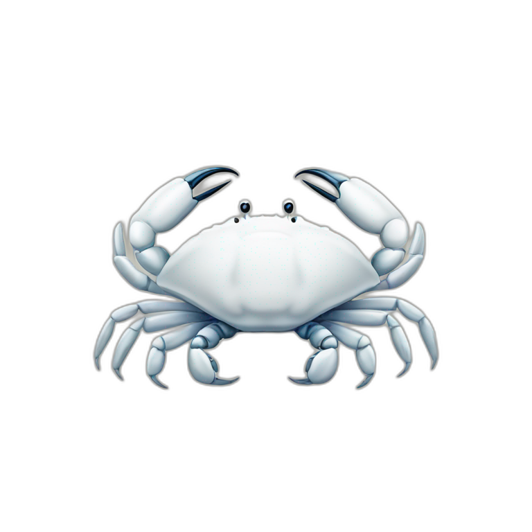 Crab white vector emoji