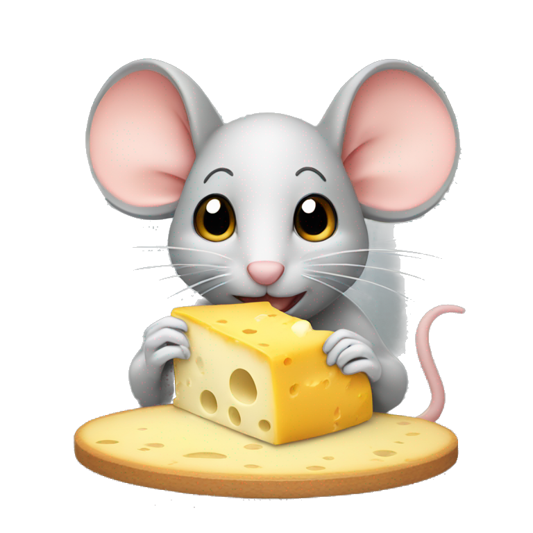 mouse eating cheese emoji